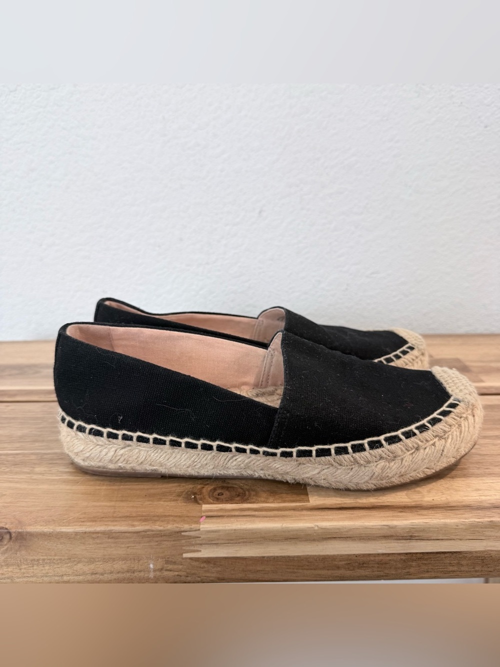 J.Crew- Black Canvas Jute Espadrilles - Size 7